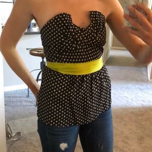 Odille Peplum Strapless Top